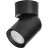 Miratic Lampada da Parete per Interni Lampada da Soffitto adatta alla lampadina GU10 max.12W (non inclusa) IP20 Ideale per casa e ufficio (su superficie - base rotonda nera)