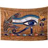 YONGFOTO 150x100cm Antico Egitto Arazzo Colorato Occhio di Horus Testa d'aquila Wedjat Eye Misterioso Simbolo Antica civiltà Appeso a parete Arazzi per Casa Parete Decor Tovaglia Coperta