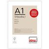 DEHA Design cornice per foto, 59,4 x 84,1 cm (A1), legno, Bianco, cornice per posterper appenderein formato verticale e orizzontale, vetro sintetico, Fontana