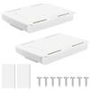 QYRDBGY 2 PCS Cassetto Sotto Scrivania, Cassettiera Salvaspazio Cassettiera Plastica Autoadesivi con Viti e Nastro Biadesivo Disponibili per Forniture per Ufficio e Oggetti Essenziali