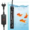 Nobleza - Riscaldatore per Acquario 30-100L, Riscaldamento per Acquario sommergibile da 100W, Riscaldatore per Serbatoio al Quarzo di Sicurezza, Regolatore di Temperatura Esterno (15-35°C)