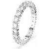 Swarovski Matrix Anello Vittore, Gioiello Versatile per Occasioni Speciali con Zirconia Bianchi, Pietre Scintillanti a Taglio Round, Placcatura in Tonalità Color Argento, Taglia 58