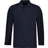JP 1880 Polo Basic, Maniche Lunghe, piqué, Fino a 8 XL, Blu Navy, 3XL Uomo