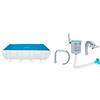 Intex Copertura Solare per Telaio Ultra Rettangolare, 549 x 274 cm, Colore: Blu & Skimmer - Skimmer di superficie per montaggio a parete deluxe - Skimmer a sospensione 28000