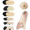 CRLLDPM 6 paia di impugnature per tallone per scarpe troppo grandi e spessi cuscini per tallone, inserti per schienale, fodere per scarpe anti blister, salva tallone