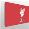 fan decor Licensed Décor Testiera per letto singolo, regolabile, Liverpool FC, 100 cm (larghezza) x 75 cm (altezza), colore: bianco su sfondo rosso
