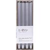 DONAU HOME - Set di 4 candele lunghe a coste, 30 x Ø 2,25 cm, senza profumo, candele da tavola, per decorare il soggiorno, il bagno, 10 ore di durata
