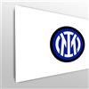 fan decor Licensed Décor FC Internazionale Milano - Testiera per letto singolo, 100 cm (larghezza) x 75 cm (altezza), stemma su bianco, prodotto con licenza ufficiale
