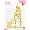 Nellie's Choice Angoli, Fustella di Forma Fiori, 8.3 x 13 cm, per Creare Biglietti, Natale, Scrapbooking, Fai da Te, DIY, Giallo, 83x130mm