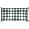 TOM TAILOR - Federa per cuscino in flanella, 100% cotone/flanella, con motivo reversibile e cerniera colorata con marchio, 40 x 80 cm, a quadri classici, verde, marrone (Forest & Rusty Red)