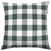 TOM TAILOR - Federa per cuscino in flanella, 100% cotone/flanella, con motivo reversibile e cerniera colorata con marchio, 40 x 40 cm, a quadri classici, verde, marrone (Forest & Rusty Red)