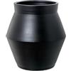 DRW Vaso in ceramica nero opaco 35 x 35 x 38 cm