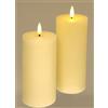 Flair Flower Set di 2 candele a LED in vera cera, con timer, elettrico, tremolante, luce bianca calda, decorazione a pilastro, grandi candele dell'Avvento, corona dell'Avvento, ghirlande di San Valentino, inodori,