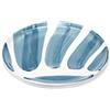 Zafferano Striche Set 2 Piatti Pizza, Fatti e Decorati a Mano, Pennellato, Stoneware, Diametro 33 cm, Acquamarina