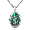 ZIPPICE Collana Saint Raphael/Zeus/San Cristoforo/San Michele, argento sterling S925 Collana di amuleto di protezione buona fortuna Gioielli Regali per uomo Donna