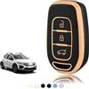 TOOMUME Cover Chiave TPU, Custodia Chiave Adatto per Renault Twingo Kangoo Clio Symbol Kwid Dacia Logan Sandero Stepway Duster Dokker, Copri Chiavi Guscio Chiave Auto Telecomando - Smart Key