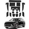CDEFG Compatibile con Hyundai Kona SX2 EV elettrico 2024 2025 tappetini in gomma per console centrale, tappetini antiscivolo Kona EV gomma antiscivolo per auto Kona 2024 EV accessori