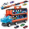 Lehoo Castle Camion Giocattolo per Bambini, Macchinine per Bambini con Traccia da 150 cm (59 Pollici), Dinosauri per Bambini, Giochi Bambini 3 Anni