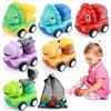 PEAKTOP 6Pcs Tirare Indietro Dino Cars, Divertente Dinosauro Pull Back Cars, Senza Batteria Trucks Inertia Toy Cars, Cartone Animato Carino Cars Giocattoli, Macchinine Per Bambini Per 1 2 3 4 5 6 Anni