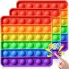 Audasi 3 Pezzi Pop Bubble Fidget It Toy Set Pop Push It Bambini Gioco Antistress Giocattoli Per Autismo Antistress Giocattoli In Silicone Per Bambini Giochi Sensoriali Autismo For Bambini Adulti