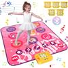 Wwtop Tappetino da Ballo Bambina 2 3 4 5 6 7 8 Anni Tappeto Musicale Bambina Bluetooth Regalo Giocattoli Bambini con 5 Carte modalità Gioco Schermo LED Regalo Compleanno