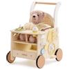 ROBUD Passeggino 2 in 1 con pedana Montessori Busy Activity Board per attività motorie, freno di sicurezza, giocattolo da corsa, regalo per bambini da 10 mesi+