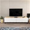 Hanah Home Supporto per TV, melammina, Bianco Zaffiro, Taglia Unica