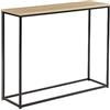 BAÏTA ARCHE - Console industriale in MDF e metallo, decorazione rovere e nero, L 100 x P 30 x H 80,5 cm