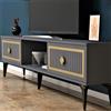 Hanah Home Supporto per TV, melammina, Antracite Oro, Taglia Unica