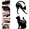Garden Of Arts Cat Line Eyeliner Stencil, Smoky Eyeshadow Applicators Template Plate, Professional Multifunzione Black Cat Shape Eye liner & Eye Shadow Guide Template (Materiale PVC) (1)
