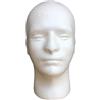 Peosaard Testa di polistirolo, testa di manichino Capelli maschi Capelli manichino in schiuma bianca Modella cappello Modello di cappello Cappello per le parrucche Manikin testa per casa, salone, negozio, tes