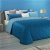 Clara Home Milano CLARA HOME Trapunta Matrimoniale 2 Piazze Invernale 300gr/mq Double Face Color Denim/Cobalto, Piumone in Soffice Velluto Manopesca, Made in Italy