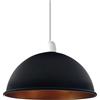 DC VOLTAGE Paralume in metallo per lampade a sospensione da soffitto stile industriale retrò non elettrico a forma di cupola paralumi per cucina camera da letto anello riduttore gratuito (Nero E Oro)