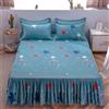 Morbuy 3 Pezzi Set Gonna da Letto per Singolo Matrimoniale e Una Piazza e Mezza Elasticizzata Copriletto con Volant Coprirete per Letto Lenzuola con 2 Federe (120x200cm,Stile 10)