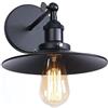 DC VOLTAGE Lampada Da Parete Moderna In Metallo Nero Attacco Lampadina E27 Braccio Oscillante A 180 Gradi Paralume A Cono 22cm Montaggio Facile Lampada A Sospensione Per Camera Da Letto Ufficio Hotel