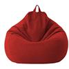 Highdi Fodera per Poltrona a Sacco per Poltrona e Divano,Senza Imbottitura per Adulti e Bambini per Decorazione della Soggiorno Camera Giardino Salotto Balcone (Rosso,70x80cm)