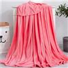 Highdi Coperta Pile Divano Plaid, Morbida Coperte per Letto Singolo Matrimoniale Soffice e Calda Coperta Pile Invernale per Animali Bambini Adulti (120x200CM,Rosa)