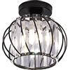 Chao Zan Lampada da Soffitto in Cristallo, Mini Plafoniera Moderna da Incasso, Sala da Pranzo, Camera da Letto, Cucina, Corridoio, Lampadari, Luce di Soffitto, Base E27 (lampadine non incluse) (Senza filo)