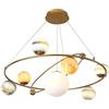 FAZRPIP Illuminazione per Interni Lampada a Sospensione in Vetro Pianeta Moderno Lampadario Spazio Stella Lampada a Sospensione Camera dei Bambini Terra Palla Decor Fancy Lampada a Sospensione
