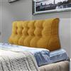 Rucener Cuscino Lettura Cuscino Letto Schiena Grandi Cuscini Triangolari Schienale Testata Letto Divano Cuscino per TV e Lettura Disponibile in Molte Misure Giallo 160 CM