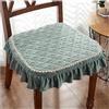 ZTGL Coprisedie Cuscini per Sedie da Cucina Lavabili, 45x43x3 cm, Copri Cuscini Sedie Cucina con Lacci e Volant, Antiscivolo Resistente Copriseduta Sedie per Quattro Stagioni,Verde,(1 PCS)