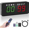 Samshow Tabellone segnapunti elettronico Portatile a LED, Digitale, con Telecomando, per Pallacanestro, Ping Pong, pallavolo, Ping Pong, Sport al Chiuso e all'aperto