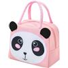 QWEPU Panda Borsa per Bento,acchetti per il Pranzo Isolati, Borsa Termica Porta Pranzo Bambini, Riutilizzabili Lunch Cooler Bags,Impermeabile Pieghevole Lunch Bag,Pranzo al Sacco a Scuola (23*14*19cm)