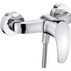 Focenat Miscelatore Doccia in ottone, Rubinetto Doccia da Muro, Miscelatore per Doccia Cromato con Bocca G ½, Miscelatore Monocomando, per Bagno Doccia Vasca Cromo Argento