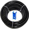 HUAZIZ 20 metri Tubo pneumatico PU pneumatico, nero poliuretano, flessibile tubo aria compressa 6 mm x AD 4 mm ID + 1 pezzo Tagliatore di tubi blu