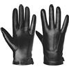 Harssidanzar Guanti da uomo in pelle foderati in cashmere caldi e touchscreen SM052EU,Nero,Taglia XL