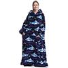 Seogva Coperta Extra Lunga Indossabile Con Cappuccio - Oversize per Donne e Uomini, Super Calda e Accogliente, Gigante in Flanella Spessa Con Maniche e Tasca