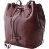 The Bridge Borsa Shopper Caterina Donna In Pelle Bovina Marrone Chiusura Lampo e Laccio Passante per Ampiezza Regolabile