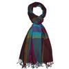 Lorenzo Cana Sciarpa da uomo, 50% cashmere, 50% lana, sciarpa da uomo, multicolore 7865711, Marrone/Petrolio/Rosa