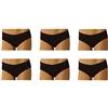 Laura Biagiotti 6 slip donna con pizzo LAURA BIAGIOTTI art. 92006 made in italy (3, nero)